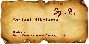 Szilasi Nikoletta névjegykártya