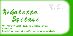nikoletta szilasi business card